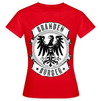 Brandenburg Brandenburger - Frauen T-Shirt - Rot - Vorne - AI Model Female 172 dark (172cm)