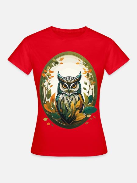 Eule - Frauen T-Shirt - Rot