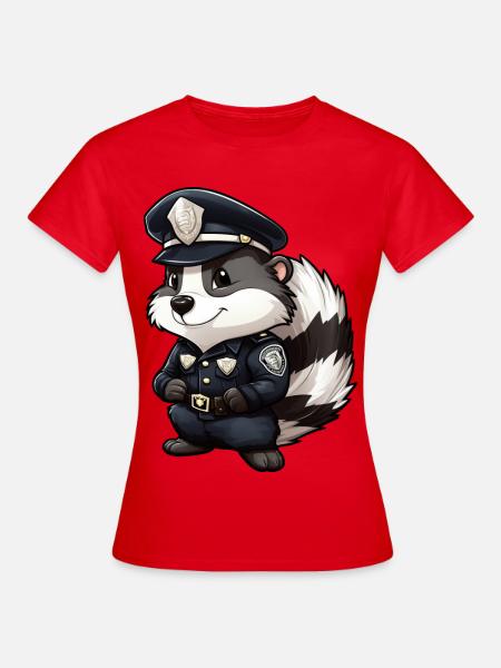 Stinktier Polizei - Frauen T-Shirt - Rot