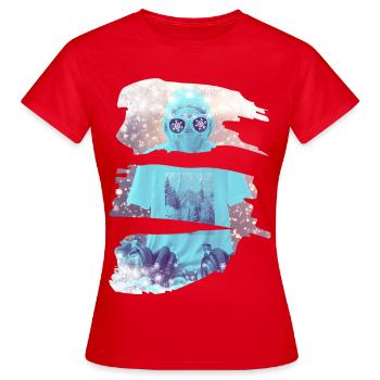 Il neige - T-shirt Femme - rouge - Devant - AI Model Female 172 dark (172cm)
