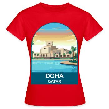 Musée d’art islamique de Doha Qatar Design de voyage - T-shirt Femme - rouge - Devant - AI Model Female 172 dark (172cm)