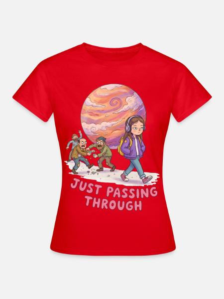 Just Passing Through - Women's T-Shirt - red