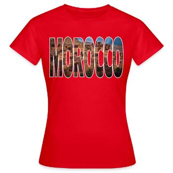 Morocco - Women's T-Shirt - red - Front - AI Model Female 172 dark (172cm)