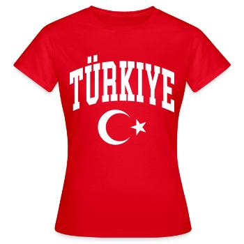 Turquie - T-shirt Femme - rouge - Devant - AI Model Female 172 dark (172cm)