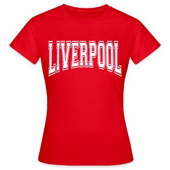 Liverpool - T-shirt Femme - rouge - Devant - AI Model Female 172 dark (172cm)