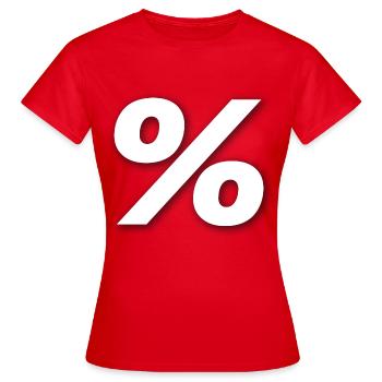 % Prozent - Frauen T-Shirt - Rot - Vorne - AI Model Female 172 dark (172cm)