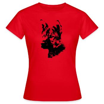 schaeferhund - Frauen T-Shirt - Rot - Vorne - AI Model Female 172 dark (172cm)