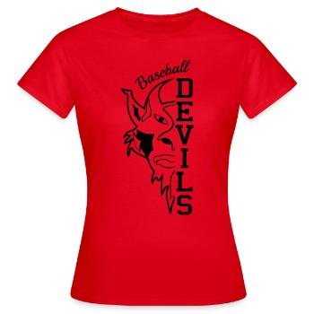Devils contour - T-shirt Femme - rouge - Devant - AI Model Female 172 dark (172cm)