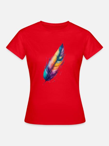 Feder - Frauen T-Shirt - Rot