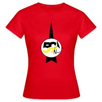 59 Nord-Logo - Frauen T-Shirt - Rot - Vorne - AI Model Female 172 dark (172cm)