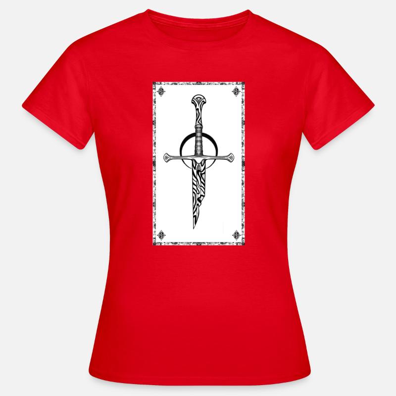 Gothic Zebra Sword - Women's T-Shirt - red