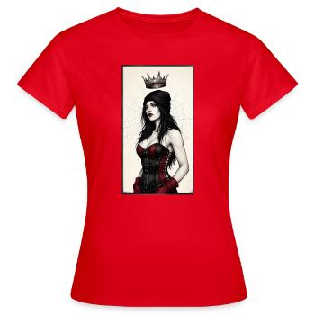 Gothic Königin im Korsett - Frauen T-Shirt - Rot - Vorne - AI Model Female 172 dark (172cm)