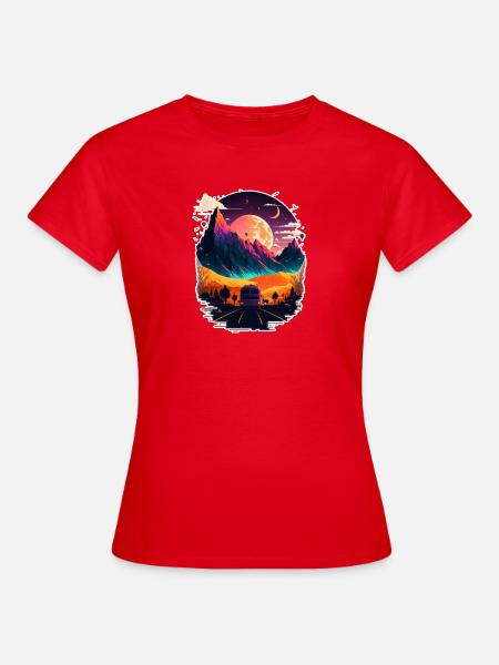 Cyber-Berge - Frauen T-Shirt - Rot