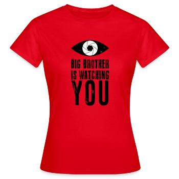 Big Brother vous contrôle - T-shirt Femme - rouge - Devant - AI Model Female 172 dark (172cm)
