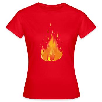 Feuer - Frauen T-Shirt - Rot - Vorne - AI Model Female 172 dark (172cm)