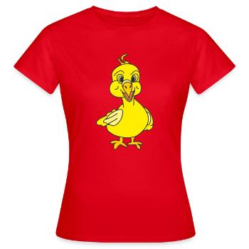 Caneton jaune - T-shirt Femme - rouge - Devant - AI Model Female 172 dark (172cm)