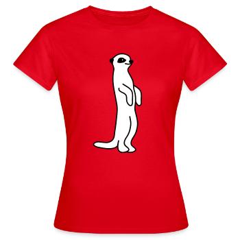erdmann - Frauen T-Shirt - Rot - Vorne - AI Model Female 172 dark (172cm)