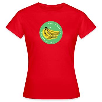 RDA Ostalgie | Complètement banane - T-shirt Femme - rouge - Devant - AI Model Female 172 dark (172cm)