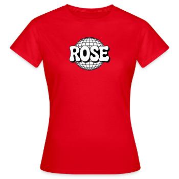 Rose Disco Sphère - T-shirt Femme - rouge - Devant - AI Model Female 172 dark (172cm)