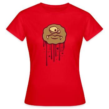 kot baellchen laisse tomber la merde graffiti merde - T-shirt Femme - rouge - Devant - AI Model Female 172 dark (172cm)