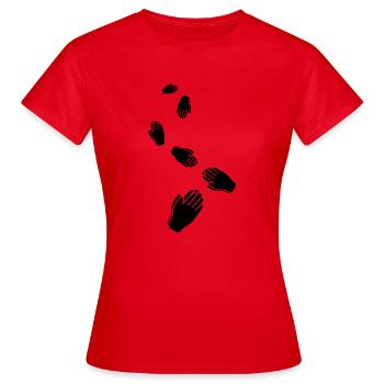 Hands symbol - Women's T-Shirt - red - Front - AI Model Female 172 dark (172cm)