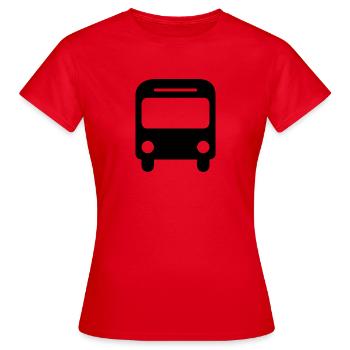 bus - T-shirt Femme - rouge - Devant - AI Model Female 172 dark (172cm)
