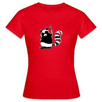 raccoon waschbaer baer baby12 - Frauen T-Shirt - Rot - Vorne - AI Model Female 172 dark (172cm)