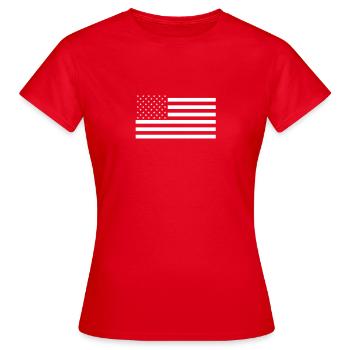 Stars and Stripes White - Frauen T-Shirt - Rot - Vorne - AI Model Female 172 dark (172cm)