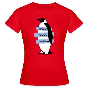immerCOOLbleiben - Frauen T-Shirt - Rot - Vorne - AI Model Female 172 dark (172cm)