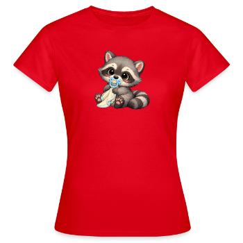 Bébé Oskar avec tétine - T-shirt Femme - rouge - Devant - AI Model Female 172 dark (172cm)
