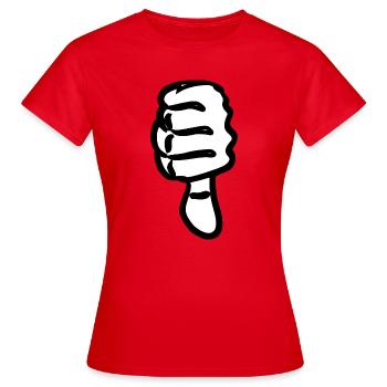 Silhouette abstraite des mains - T-shirt Femme - rouge - Devant - AI Model Female 172 dark (172cm)