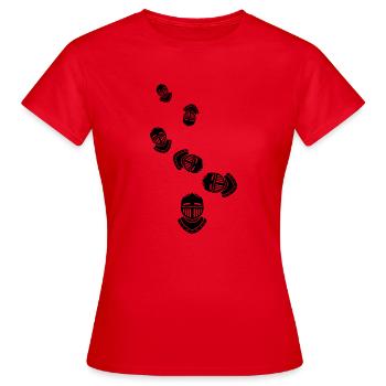 Ritter Helm - Frauen T-Shirt - Rot - Vorne - AI Model Female 172 dark (172cm)