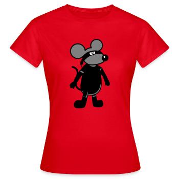 Mouse Evil Robber Ninja Raid Thief Burglar - Women's T-Shirt - red - Front - AI Model Female 172 dark (172cm)