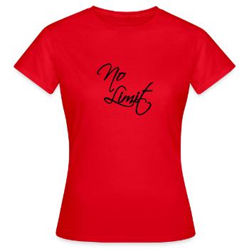 No Limit - Frauen T-Shirt - Rot - Vorne - AI Model Female 172 dark (172cm)