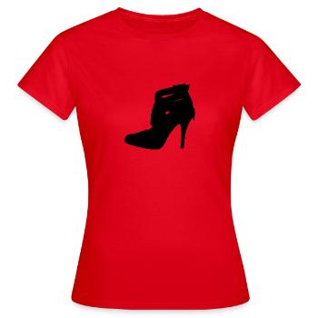 high heel - Frauen T-Shirt - Rot - Vorne - AI Model Female 172 dark (172cm)