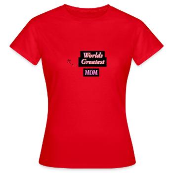 La plus grande maman du monde - T-shirt Femme - rouge - Devant - AI Model Female 172 dark (172cm)