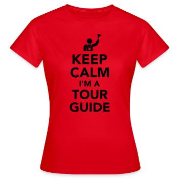 Tour guide - T-shirt Femme - rouge - Devant - AI Model Female 172 dark (172cm)