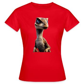 Raptor Velociraptor Dinosaurier Dino Raptoren - Frauen T-Shirt - Rot - Vorne - AI Model Female 172 dark (172cm)
