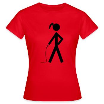 Domina - Frauen T-Shirt - Rot - Vorne - AI Model Female 172 dark (172cm)