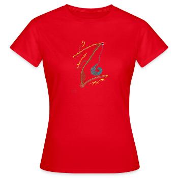 Algus par Ezra Spirit - T-shirt Femme - rouge - Devant - AI Model Female 172 dark (172cm)