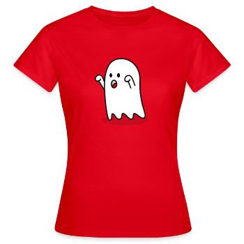 Ghost with Halloween hands - Women's T-Shirt - red - Front - AI Model Female 172 dark (172cm)