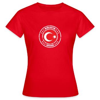 Memleketim Emirdag - T-shirt Femme - rouge - Devant - AI Model Female 172 dark (172cm)