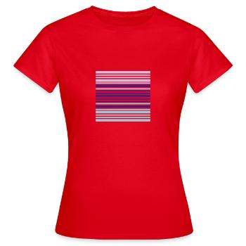 striped striped striped spring cool - Women's T-Shirt - red - Front - AI Model Female 172 dark (172cm)