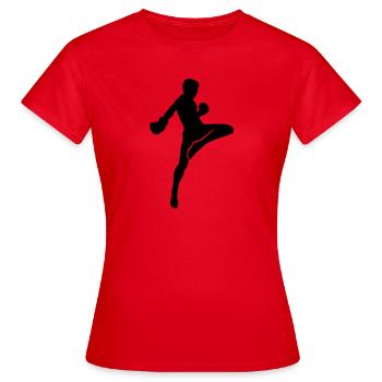 Muay Thai - T-shirt Femme - rouge - Devant - AI Model Female 172 dark (172cm)