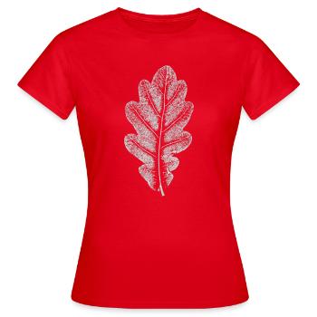 Feuille CHÊNE / feuille de chêne BLANC - T-shirt Femme - rouge - Devant - AI Model Female 172 dark (172cm)