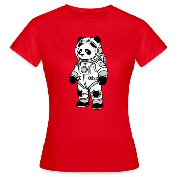 Combinaison spatiale panda bear - T-shirt Femme - rouge - Devant - AI Model Female 172 dark (172cm)