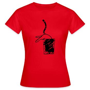 Basket Cat - Frauen T-Shirt - Rot - Vorne - AI Model Female 172 dark (172cm)