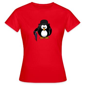 Pingu - T-shirt Femme - rouge - Devant - AI Model Female 172 dark (172cm)
