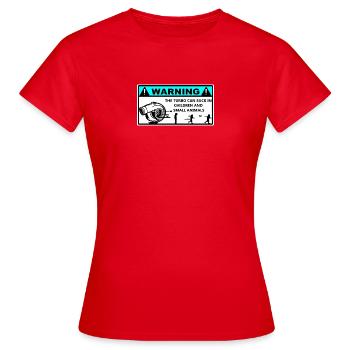 Aufkleber - Frauen T-Shirt - Rot - Vorne - AI Model Female 172 dark (172cm)