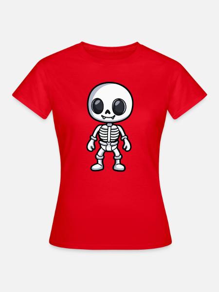 Skelett Halloween Comic - Frauen T-Shirt - Rot